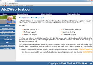 atoz Webhost Website for sale