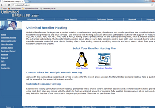 Unlimited Reseller Hosting Website for sale